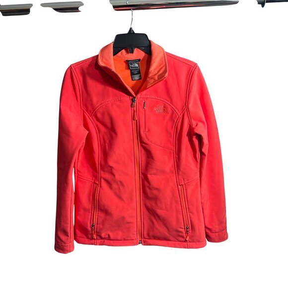 The North Face Coral Pink Soft Shell Jacket Full Zip Apex Bionic Size Medium - Picture 2 of 8